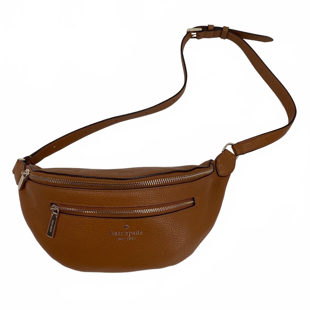 Kate Spade Brown Leather Crossbody Bag | OS Regular | Classic Belt Bag